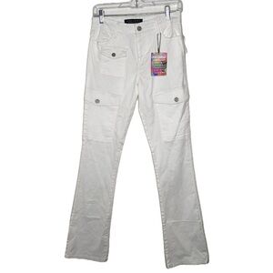 Sanctuary Pop Cargo Bootcut Pants in White, size 24
